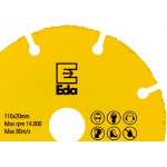Disco Tungstenio Eda Mad 110X20Mm