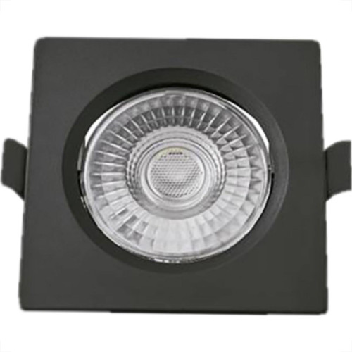 Spot Emb.06W Led 3000K Quadr Blumenau Preto