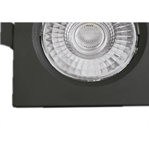 Spot Emb.06W Led 3000K Quadr Blumenau Preto