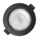 Spot Emb.08W Led 3000K Red Blumenau Preto