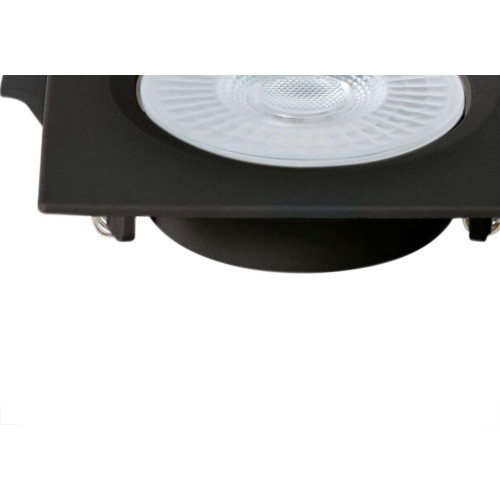 Spot Emb.06W Led 6500K Quadr Blumenau Preto