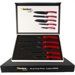 Faca Gourmet Titanium Kit 05Pc Vermelho 6893