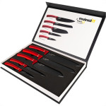 Faca Gourmet Titanium Kit 05Pc Vermelho 6893