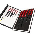 Faca Gourmet Titanium Kit 05Pc Vermelho 6893