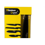 Faca Gourmet Titanium Kit 06Pc Preto 6895