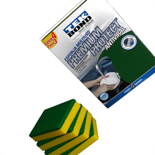 Esponja Multiuso Premium Tekbond C/4