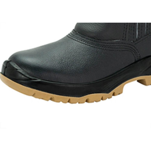 Botina Couro C/Elastico Infinity Biqueira Pvc N.40