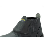 Botina Couro C/Elastico Infinity Biqueira Pvc N.40