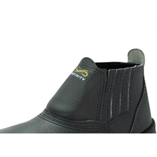 Botina Couro C/Elastico Infinity Biqueira Pvc N.42