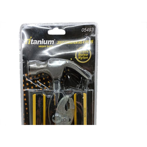 Jogo De Ferramentas 04Pc Titanium 5493