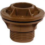 Adaptador  C/Flange Pvc Socel 1 Marrom - Kit C/6 Unidades
