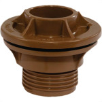 Adaptador  C/Flange Pvc Socel E 1.1/2 Marrom - Kit C/2 Unidades