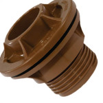 Adaptador  C/Flange Pvc Socel E 1.1/2 Marrom - Kit C/2 Unidades