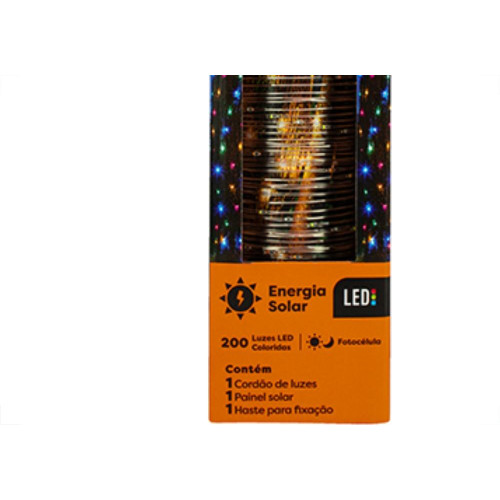Pisca-Pisca Solar 200Led Color 20Mt Foxl