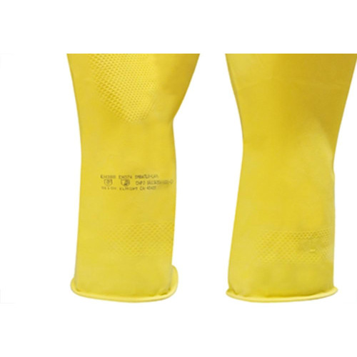 Luva Imbat Latex Verniz Silver Amarelo 08-M - Kit C/12 Unidades