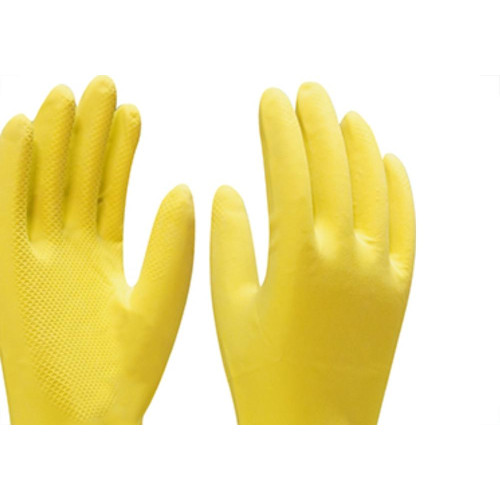 Luva Imbat Latex Verniz Silver Amarelo 08-M - Kit C/12 Unidades