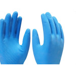 Luva Imbat Latex Verniz Silver Azul 08-M - Kit C/12 Unidades
