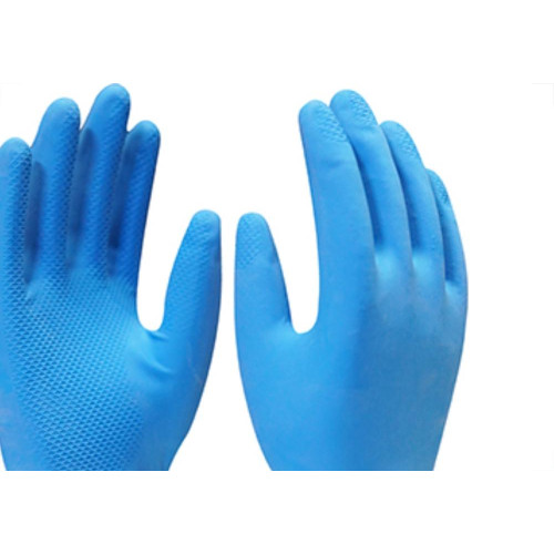 Luva Imbat Latex Verniz Silver Azul 08-M - Kit C/12 Unidades