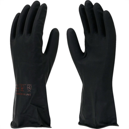 Luva Imbat Latex Forrada Preto 08-M - Kit C/12 Unidades