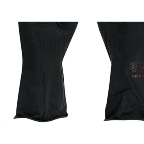 Luva Imbat Latex Forrada Preto 10-Gg - Kit C/12 Unidades