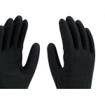 Luva Imbat Latex Forrada Preto 10-Gg - Kit C/12 Unidades