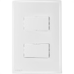 Conjunto Radial Ouro Branco 2 interruptores Simp 1809035