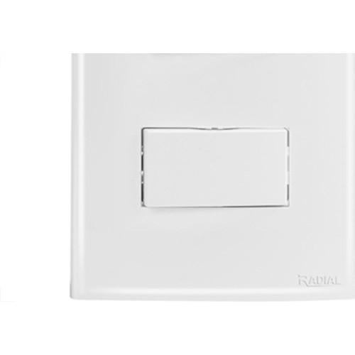 Conjunto Radial Ouro Branco 2 interruptores Simp 1809035