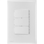 Conjunto Radial Ouro Branco 3 interruptores Simp 1809004