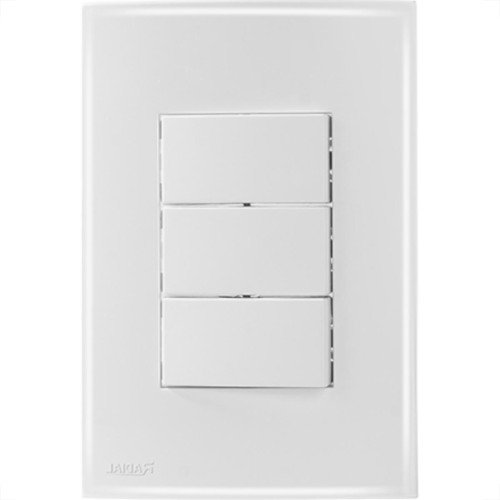 Conjunto Radial Ouro Branco 3 interruptores Simp 1809004