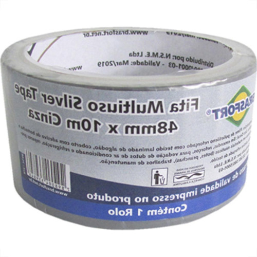 Fita Silver Tape Brasfort Cinza 48Mmx10M