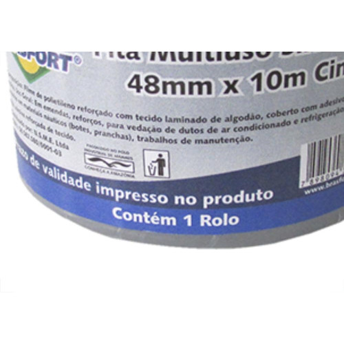 Fita Silver Tape Brasfort Cinza 48Mmx10M