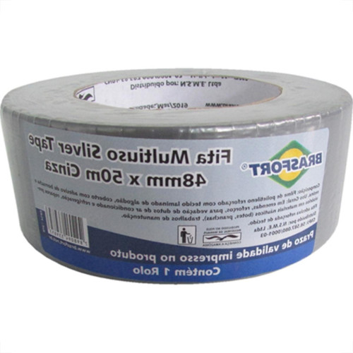 Fita Silver Tape Brasfort Cinza 48Mmx50M