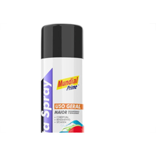 Spray Mundial Geral Preto Brilh.400Ml