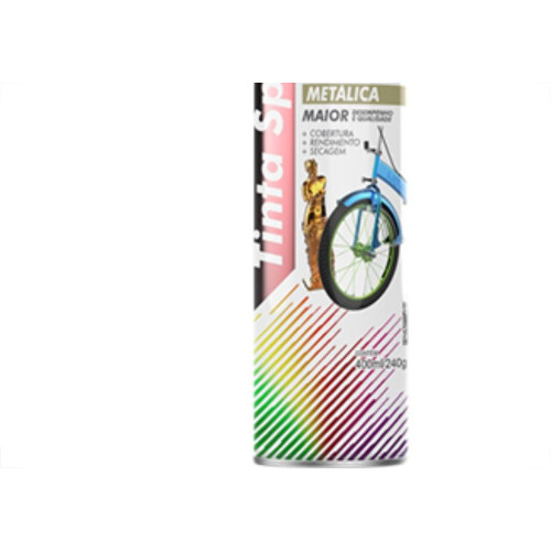 Spray Mundial Metalica Ouro 400Ml