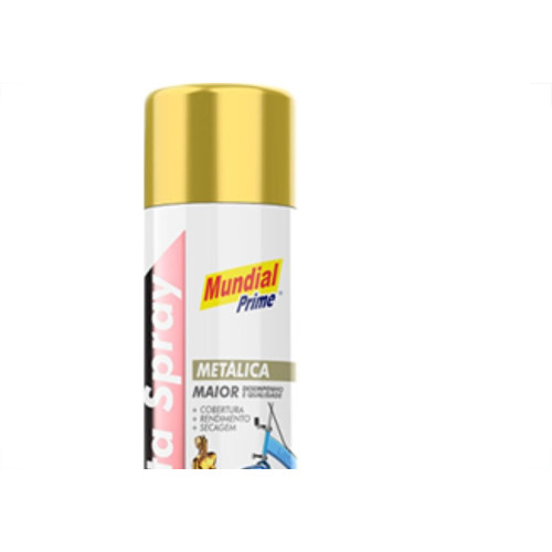 Spray Mundial Metalica Ouro 400Ml