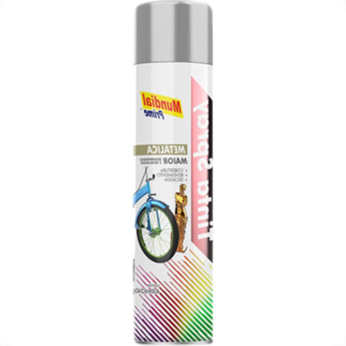 Spray Mundial Metalica Prata 400Ml