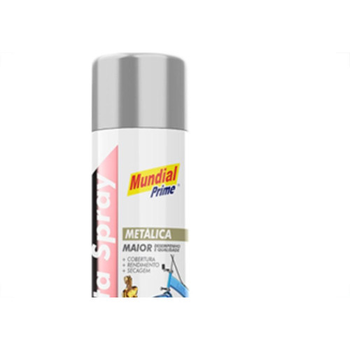 Spray Mundial Metalica Prata 400Ml
