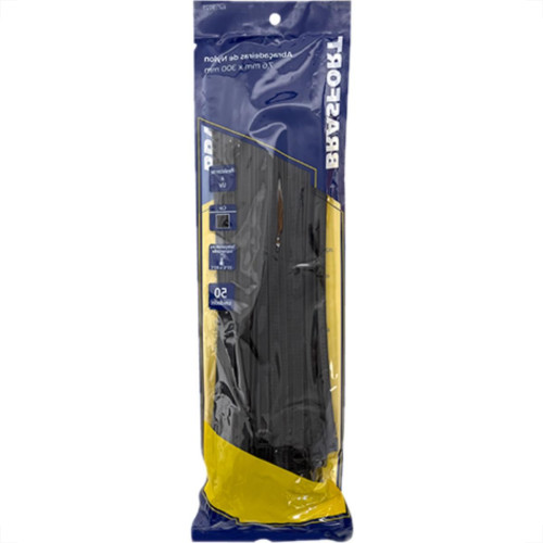 Abracadeira Nylon Brasfort 7,6X300 Preto C/50