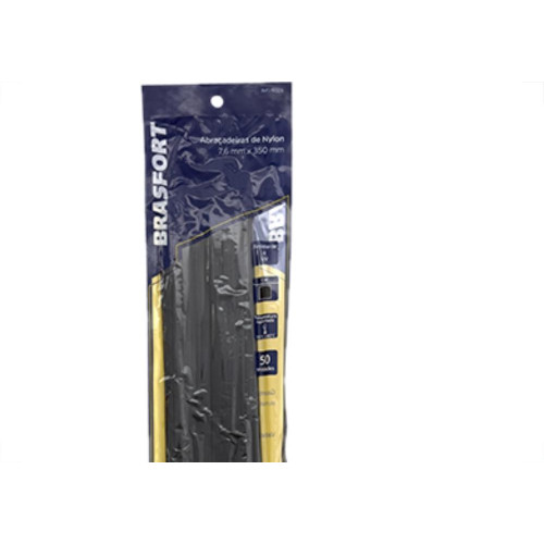 Abracadeira Nylon Brasfort 7,6X350 Preto C/50