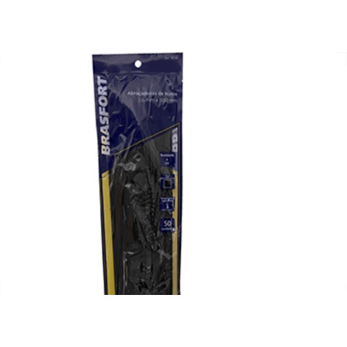 Abracadeira Nylon Brasfort 7,6X500 Preto C/50