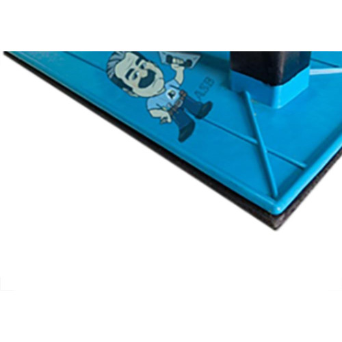 Desempenadeira Pvc Giraldi Azul C/Borracha 18X30