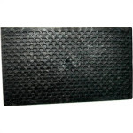 Desempenadeira Pvc Giraldi Preto Corrugada 16X28