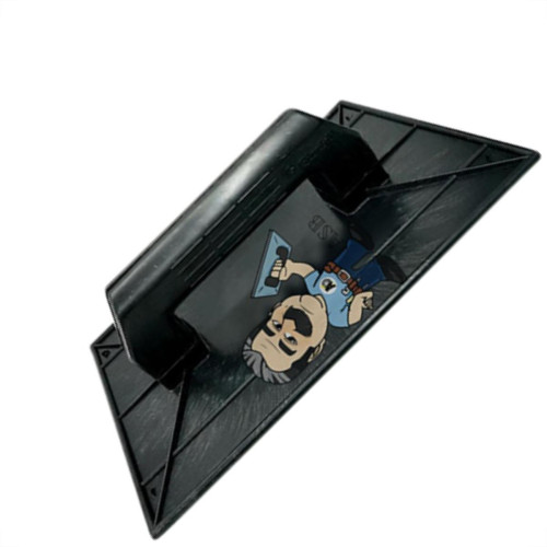 Desempenadeira Pvc Giraldi Preto Corrugada 16X28