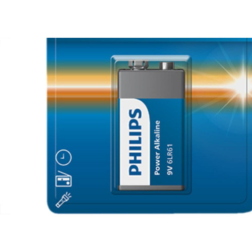 Pilha Alcalina Philips Bateria 9V