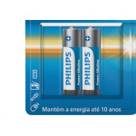Pilha Alcalina Philips Peq Aa2 C/2