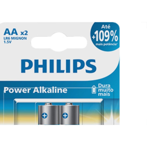 Pilha Alcalina Philips Peq Aa2 C/2