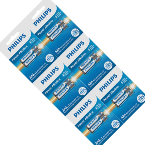Pilha Alcalina Philips Aaa2 Blister C/12