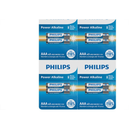 Pilha Alcalina Philips Aaa2 Blister C/12
