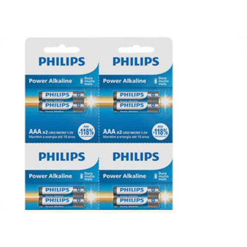 Pilha Alcalina Philips Aaa2 Blister C/12