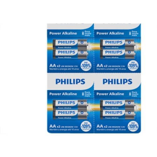 Pilha Alcalina Philips Aa2 Blister C/12
